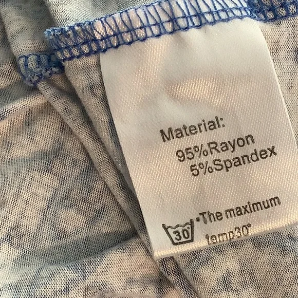 💥 Long blue paisley knit coverup dress sz Small - Picture 7 of 9